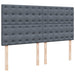 Pat box spring cu saltea, gri închis, 200x200 cm, catifea - WALTI WALTI