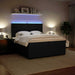Pat box spring cu saltea, negru, 200x200 cm, catifea - WALTI WALTI