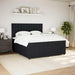 Pat box spring cu saltea, negru, 200x200 cm, catifea - WALTI WALTI