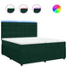 Pat box spring cu saltea, verde închis, 200x200 cm, catifea - WALTI WALTI