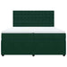 Pat box spring cu saltea, verde închis, 200x200 cm, catifea - WALTI WALTI