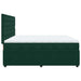 Pat box spring cu saltea, verde închis, 200x200 cm, catifea - WALTI WALTI