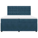Pat box spring cu saltea, albastru, 200x200 cm, catifea - WALTI WALTI