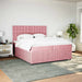 Pat box spring cu saltea, roz, 200x200 cm, catifea - WALTI WALTI