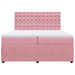 Pat box spring cu saltea, roz, 200x200 cm, catifea - WALTI WALTI
