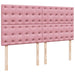Pat box spring cu saltea, roz, 200x200 cm, catifea - WALTI WALTI