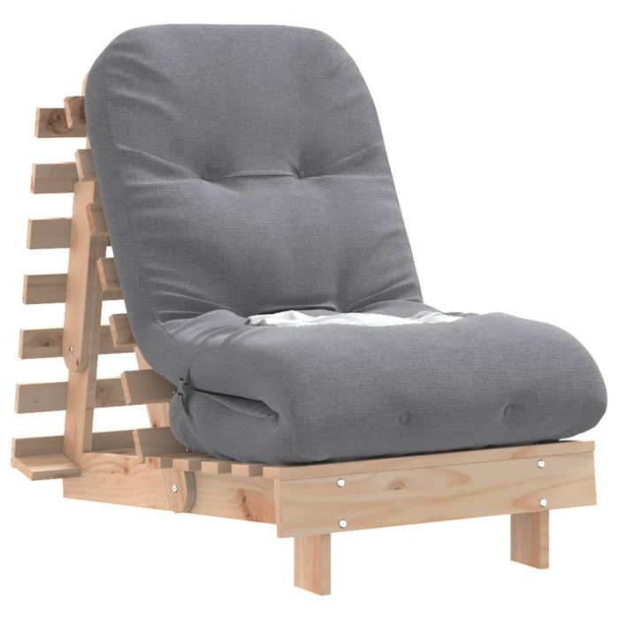 Canapea futon cu saltea, 60x206x11 cm, lemn masiv de pin - WALTI WALTI