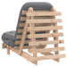 Canapea futon cu saltea, 60x206x11 cm, lemn masiv de pin - WALTI WALTI