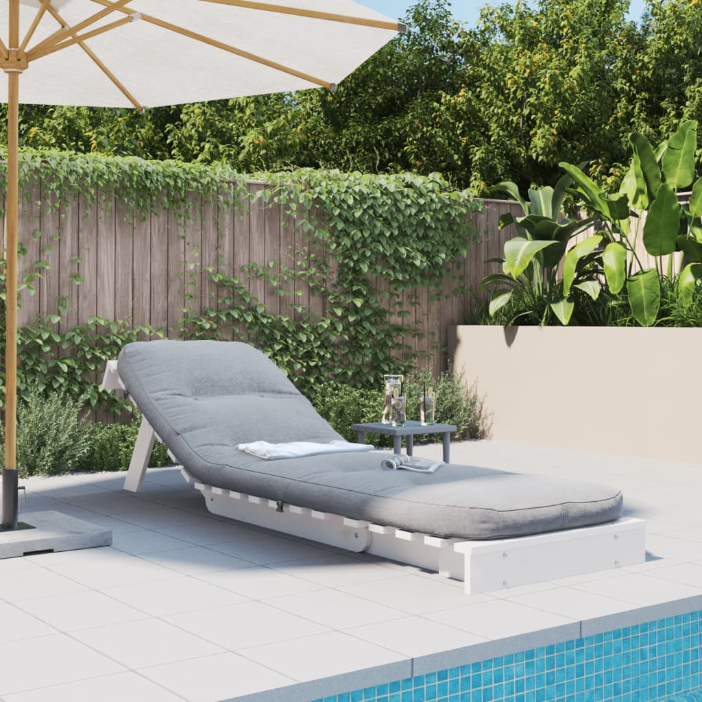 Canapea futon cu saltea, alb, 60x206x11 cm, lemn masiv de pin - WALTI