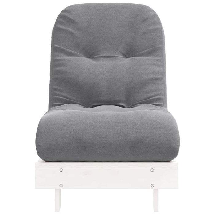 Canapea futon cu saltea, alb, 60x206x11 cm, lemn masiv de pin WALTI