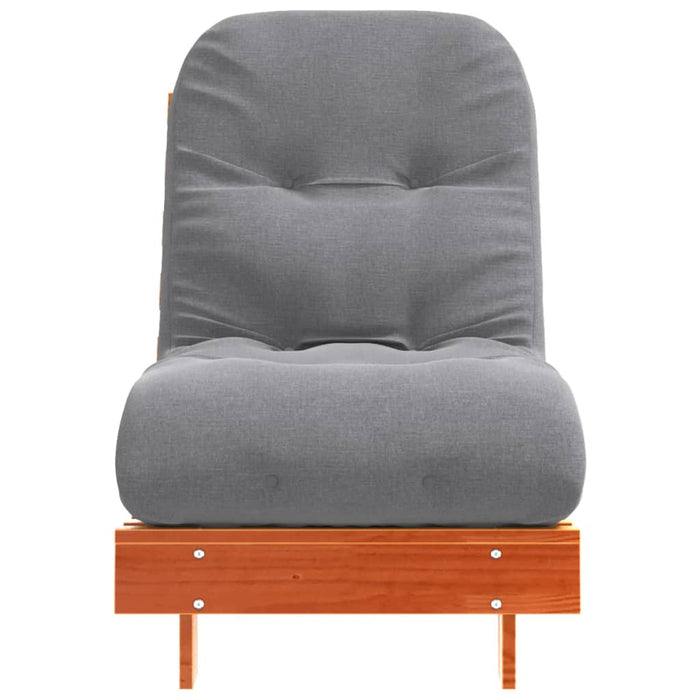 Canapea futon cu saltea, maro, 60x206x11 cm, lemn masiv de pin - WALTI WALTI