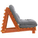 Canapea futon cu saltea, maro, 60x206x11 cm, lemn masiv de pin - WALTI WALTI