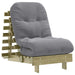 Canapea futon cu saltea, 60x206x11 cm, lemn de pin tratat - WALTI WALTI