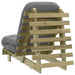 Canapea futon cu saltea, 60x206x11 cm, lemn de pin tratat - WALTI WALTI