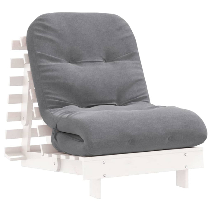 Canapea futon cu saltea, alb, 70x206x11 cm, lemn masiv de pin - WALTI WALTI
