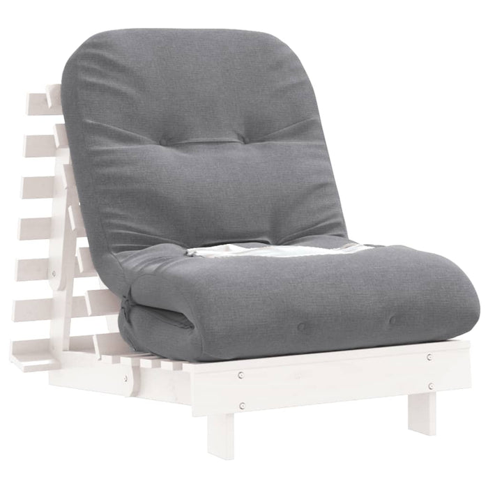 Canapea futon cu saltea, alb, 70x206x11 cm, lemn masiv de pin - WALTI WALTI