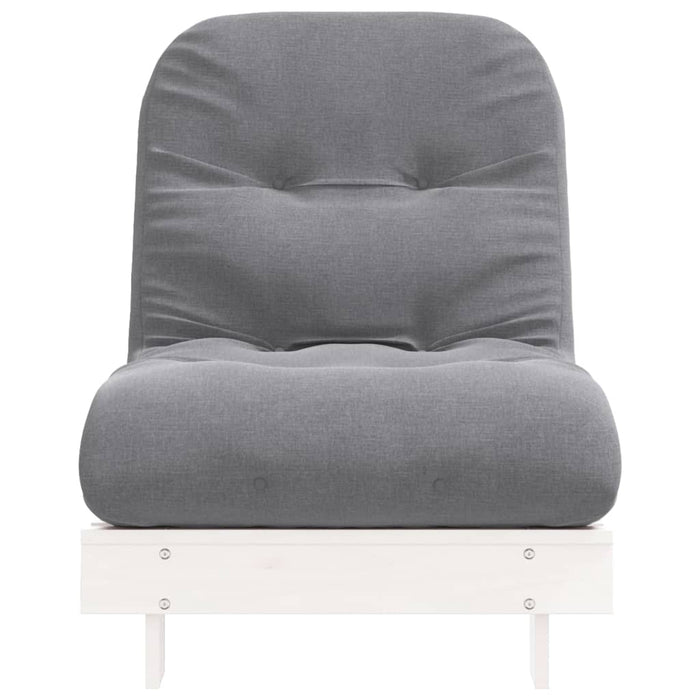 Canapea futon cu saltea, alb, 70x206x11 cm, lemn masiv de pin - WALTI WALTI