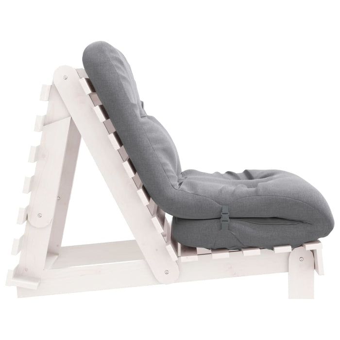 Canapea futon cu saltea, alb, 70x206x11 cm, lemn masiv de pin - WALTI WALTI