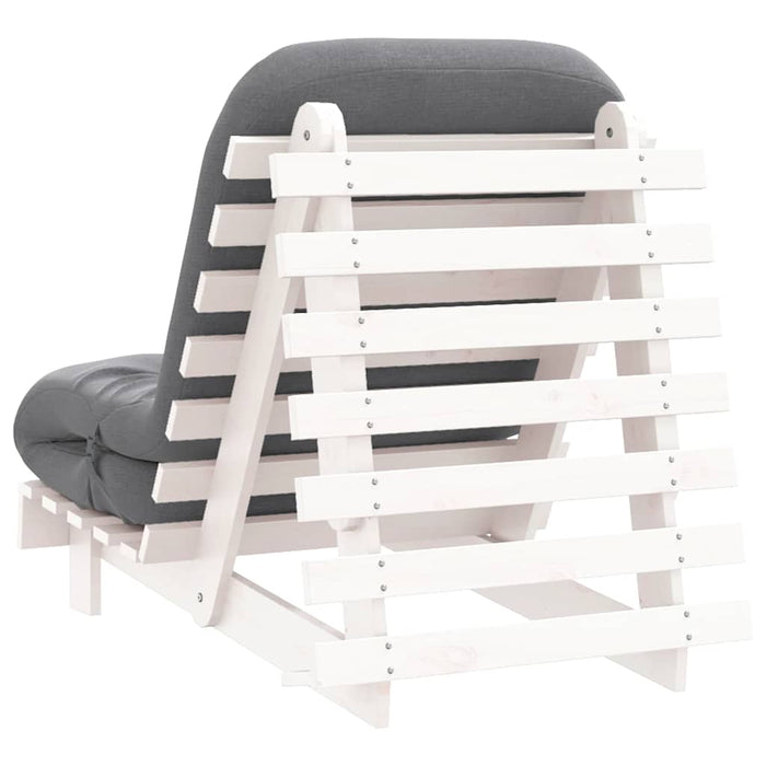 Canapea futon cu saltea, alb, 70x206x11 cm, lemn masiv de pin - WALTI WALTI