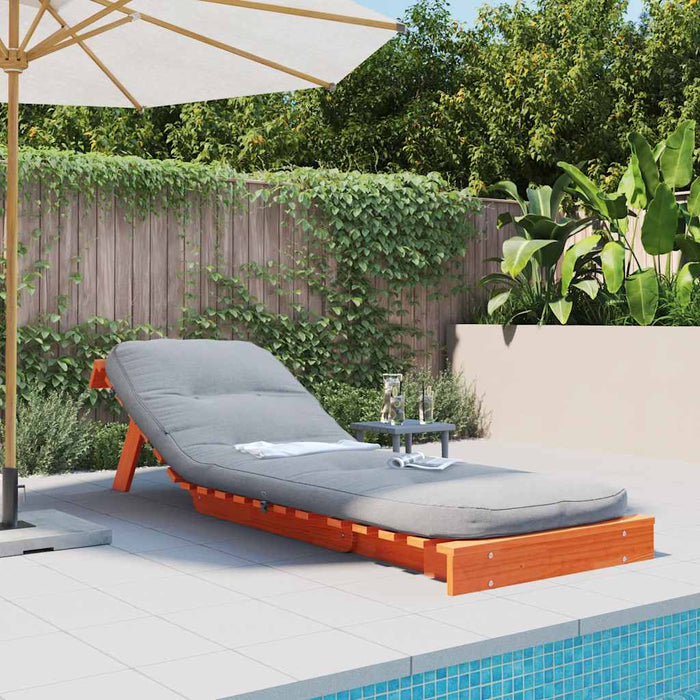 Canapea futon cu saltea, maro, 70x206x11 cm, lemn masiv de pin - WALTI WALTI
