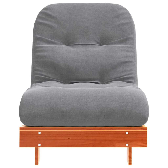 Canapea futon cu saltea, maro, 70x206x11 cm, lemn masiv de pin - WALTI WALTI
