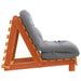 Canapea futon cu saltea, maro, 70x206x11 cm, lemn masiv de pin - WALTI WALTI