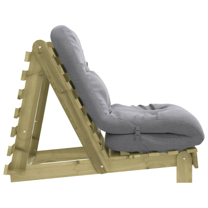 Canapea futon cu saltea, 70x206x11 cm, lemn de pin tratat - WALTI WALTI