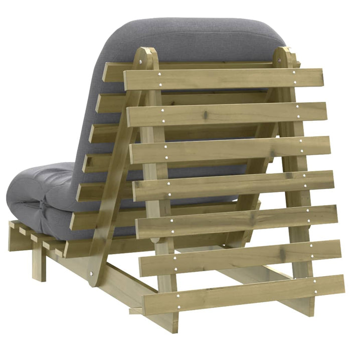 Canapea futon cu saltea, 70x206x11 cm, lemn de pin tratat - WALTI WALTI