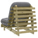 Canapea futon cu saltea, 70x206x11 cm, lemn de pin tratat - WALTI WALTI