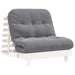 Canapea futon cu saltea, alb, 80x206x11 cm, lemn masiv de pin - WALTI WALTI