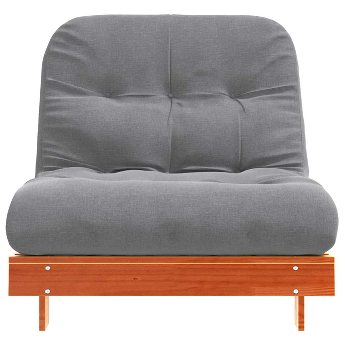 Canapea futon cu saltea, maro, 80x206x11 cm, lemn masiv de pin - WALTI WALTI