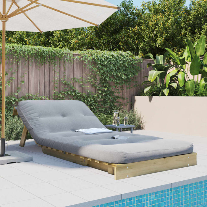 Canapea futon cu saltea, 80x206x11 cm, lemn de pin tratat - WALTI WALTI