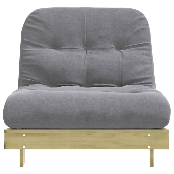 Canapea futon cu saltea, 80x206x11 cm, lemn de pin tratat - WALTI WALTI