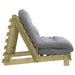 Canapea futon cu saltea, 80x206x11 cm, lemn de pin tratat - WALTI WALTI