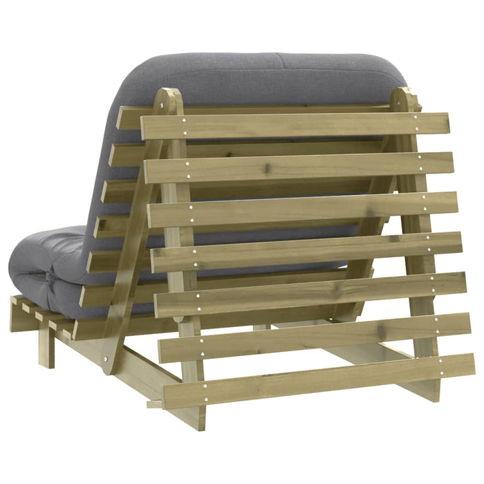 Canapea futon cu saltea, 80x206x11 cm, lemn de pin tratat - WALTI WALTI