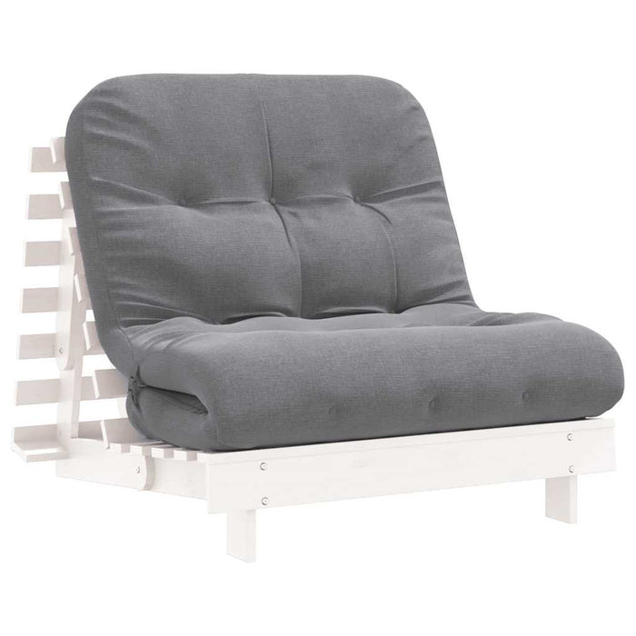 Canapea futon cu saltea, alb, 90x206x11 cm, lemn masiv de pin - WALTI WALTI