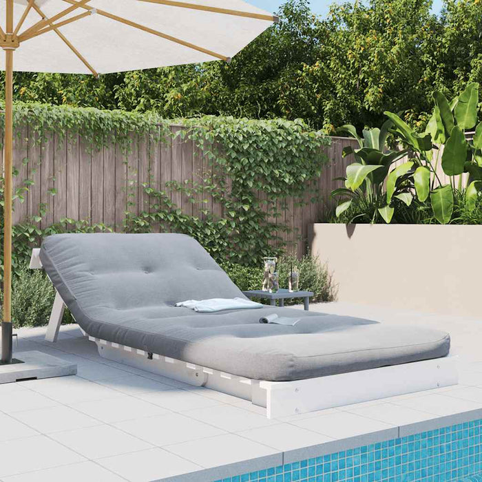 Canapea futon cu saltea, alb, 90x206x11 cm, lemn masiv de pin - WALTI WALTI
