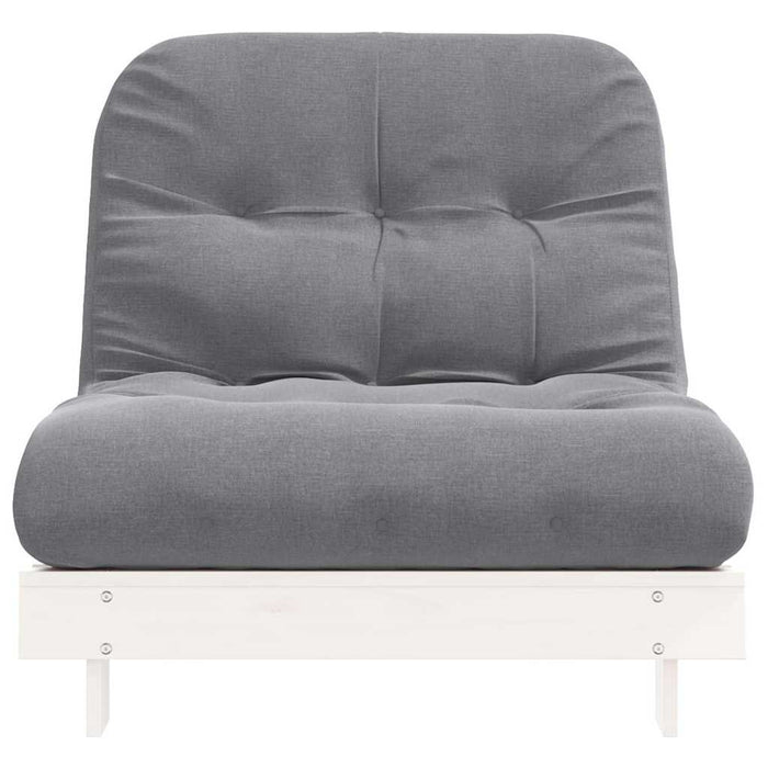 Canapea futon cu saltea, alb, 90x206x11 cm, lemn masiv de pin - WALTI WALTI