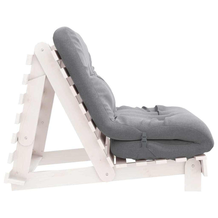 Canapea futon cu saltea, alb, 90x206x11 cm, lemn masiv de pin - WALTI WALTI