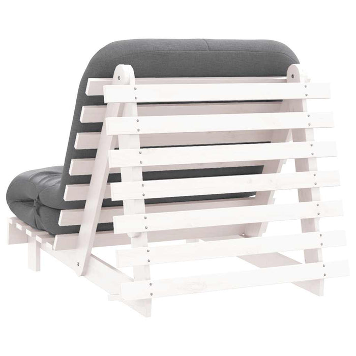 Canapea futon cu saltea, alb, 90x206x11 cm, lemn masiv de pin - WALTI WALTI