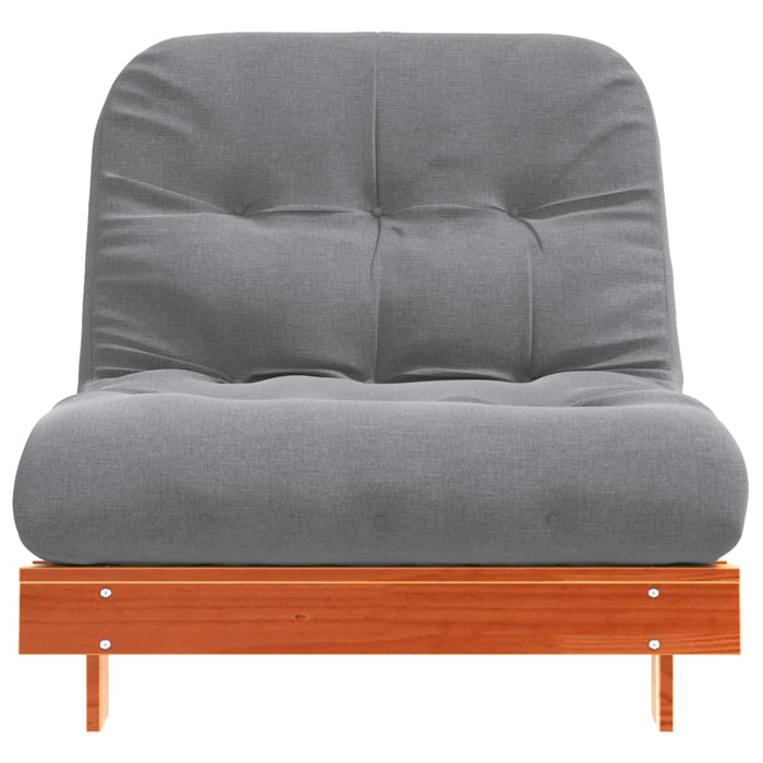Canapea futon cu saltea, maro, 90x206x11 cm, lemn masiv de pin - WALTI WALTI