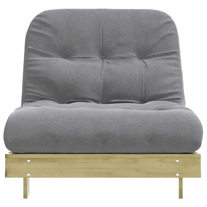 Canapea futon cu saltea, 90x206x11 cm, lemn de pin tratat - WALTI WALTI