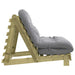 Canapea futon cu saltea, 90x206x11 cm, lemn de pin tratat - WALTI WALTI