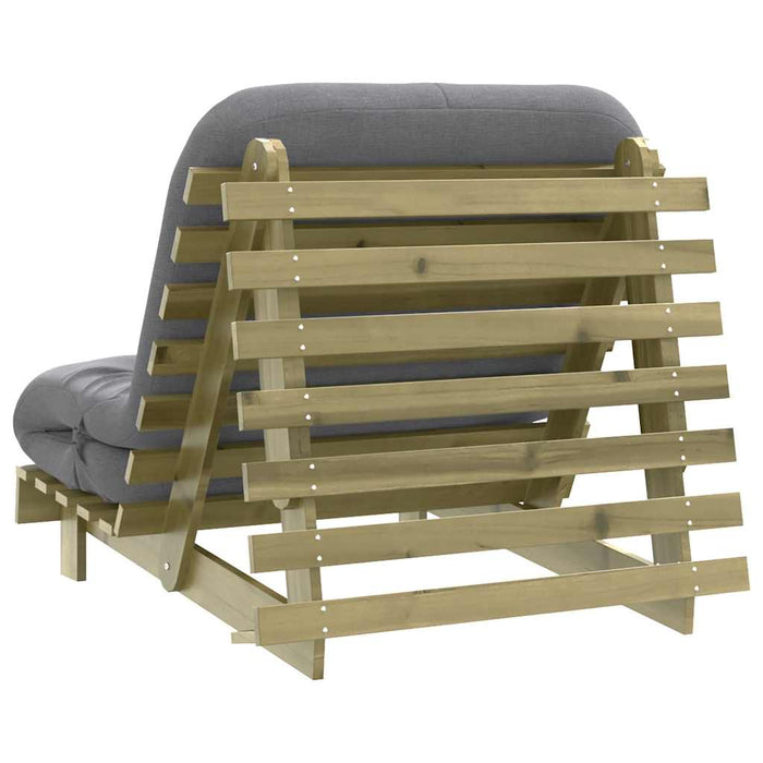 Canapea futon cu saltea, 90x206x11 cm, lemn de pin tratat - WALTI WALTI