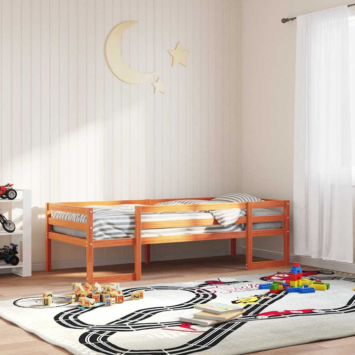 Cadru de pat pentru copii maro ceruit 90x200 cm lemn masiv pin - WALTI WALTI