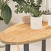 Blat de masă 80x40x2 cm lemn masiv de stejar oval - WALTI WALTI