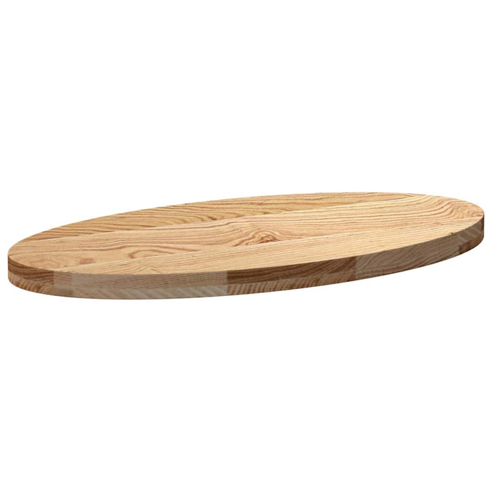 Blat de masă 80x40x4 cm lemn masiv de stejar oval - WALTI WALTI