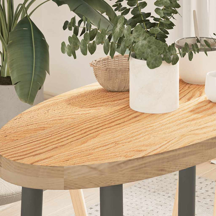 Blat de masă 80x40x4 cm lemn masiv de stejar oval - WALTI WALTI