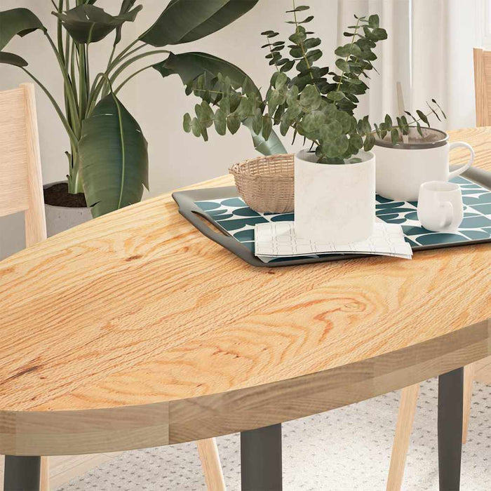 Blat de masă 140x60x4 cm lemn masiv de stejar oval - WALTI WALTI