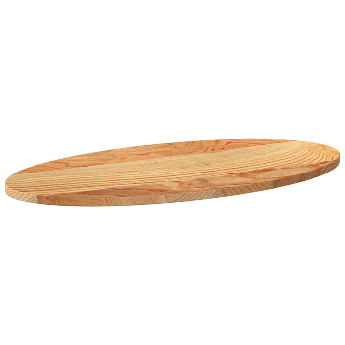 Blat de masă maro deschis 80x40x2 cm lemn masiv de stejar oval - WALTI WALTI